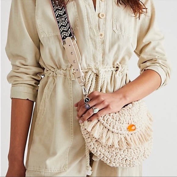 New🌟Macrame Moon Crossbody By FP Collection At Free People - Picture 2 of 6